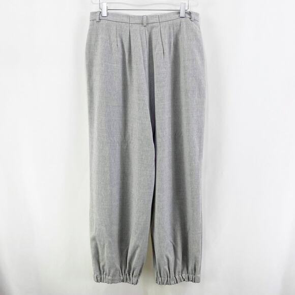 VALERIE STEVENS 90s Vintage Gray Cropped Palazzo Style Jogger Pants - Picture 4 of 10